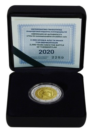 Grece - 2 Euro, BATTLE OF THERMOPYLAE, 2020 (proof)