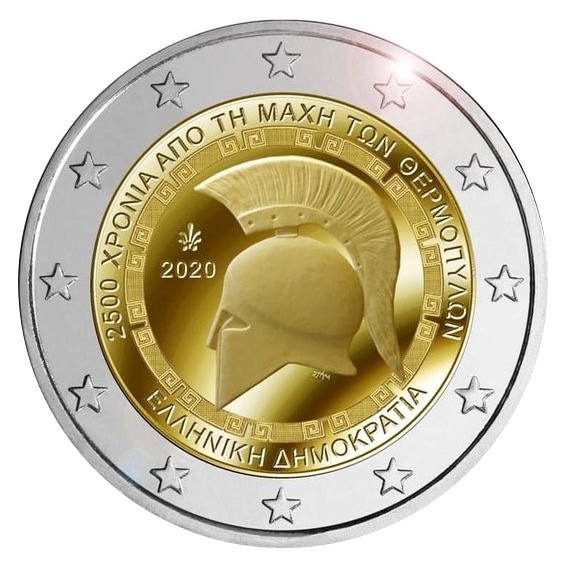 Greece – 2 Euro, BATTLE OF THERMOPYLAE, 2020 (unc)