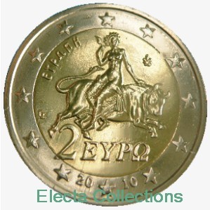 Greece - 2 Euro, Europa and the Bull, 2010