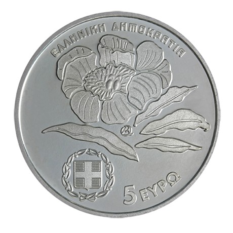 Greece – 5 Euro silver, PAEONIA PARNASSICA, 2022