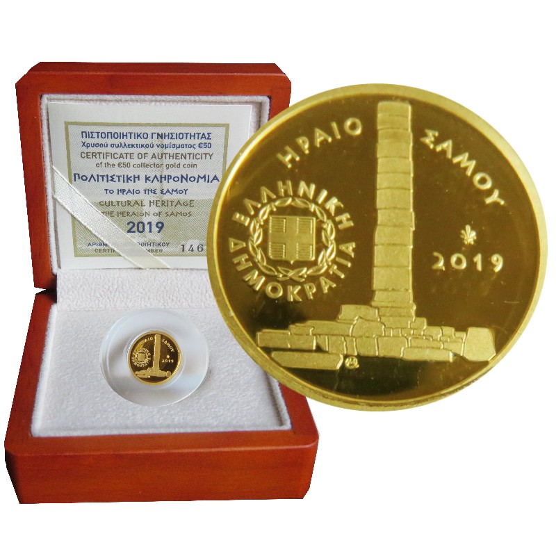 Ελλάδα - 50 Ευρώ χρυσό, ΤΟ ΗΡΑΙΟ ΤΗΣ ΣΑΜΟΥ, 2019