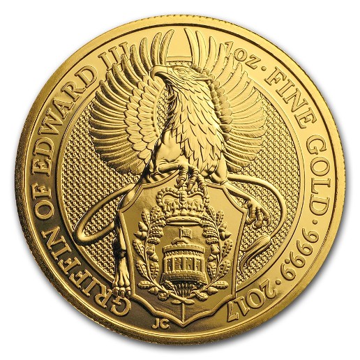 Gran Bretana - Moneda de oro BU 1 oz, Griffin, 2017