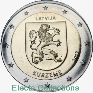 Lettonie - 2 Euro commemorative, Kurzeme, 2017
