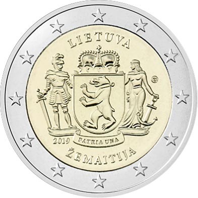 Lituania - 2 Euro, SAMOGITIA, 2019 (bag of 10)