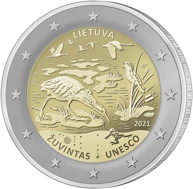 Lithuania - 2 Euro, Man and the Biosphere, 2021 (rolls)