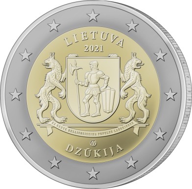 Lituania - 2 Euro, DZUKIJA, 2021  (bag of 10)