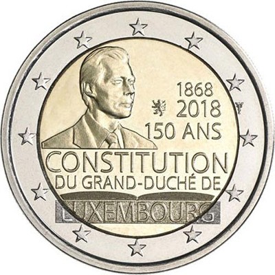 Lussemburgo - 2 Euro, CONSTITUTION, 2018 (roll)
