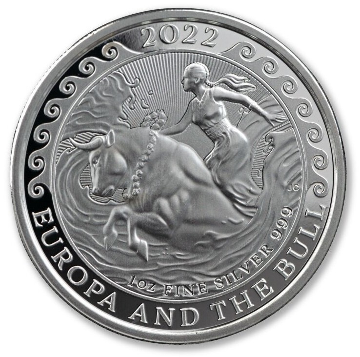 Malte - Slver coin 1 OZ, EUROPA AND THE BULL, 2022