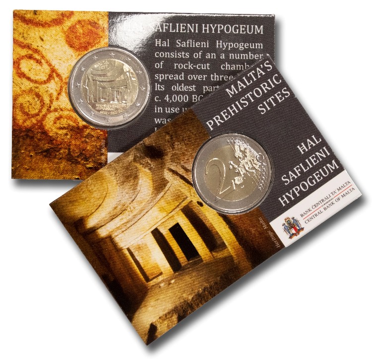 Μάλτα – 2 Euro, Υπόγειο του Χαλ Σαφλιένι, 2022 (coin card)