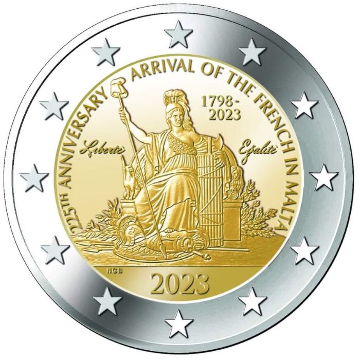 Malta – 2 Euro, Ankunft der Franzosen in Malta, 2023
