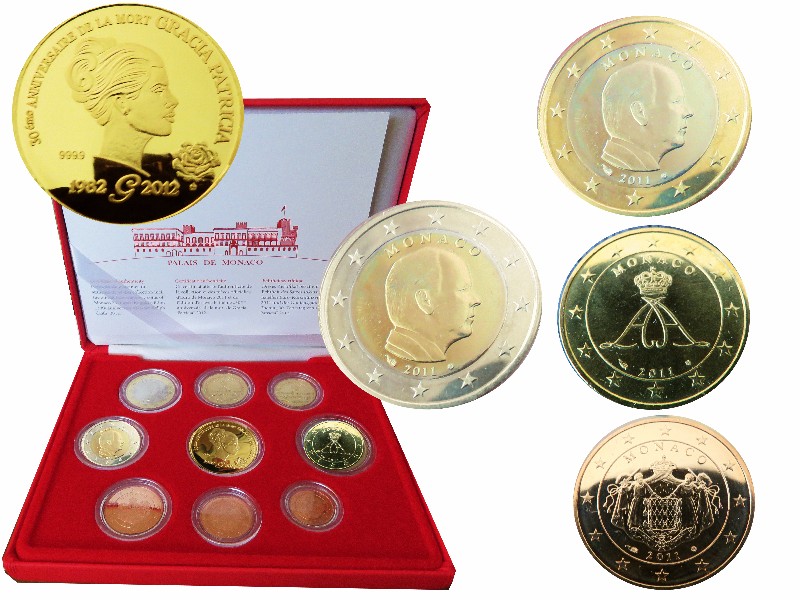 Μονακό - Νομίσματα ευρώ, Επίσημη Σειρά 2012 (PROOF)