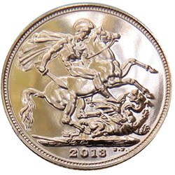 Great Britain - Elizabeth II, Gold Sovereign BU, 2013