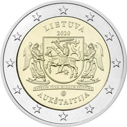 Lituanie - 2 Euro, AUKSTAITIJA, 2020