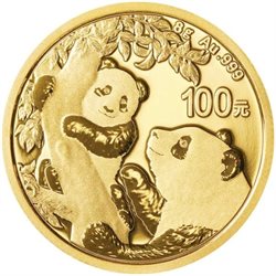 Κίνα - Χρυσό νόμισμα BU 8g, Panda, 2021 (σφραγισμένο σε blister)
