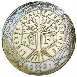 France - 2 Euro, The tree of life, 2021 (unc)