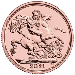 Μεγάλη Βρεταννία -Elizabeth II, Gold Sovereign BU, 2021
