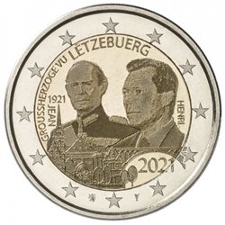Luxemburg - 2 euro, 100th anniv. Grand Duke Jean, 2021 (photo)