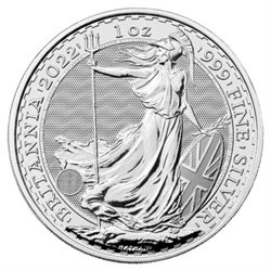 Gran Bretana - £2 Britannia Una onza de plata, 2022