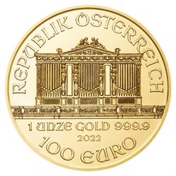 Αυστρία - 100 Ευρώ, Vienna Philharmonic χρυσό 1 oz, BU 2022