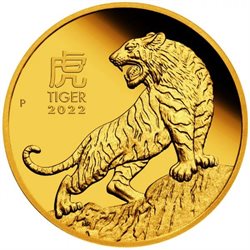Αυστραλία - Χρυσό νόμισμα 1/4 oz, Έτος της Τίγρης, 2022 (PROOF)
