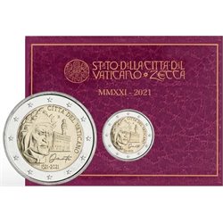 Vatican - 2 Euro, DANTE ALIGHIERI, 2021 (blister)