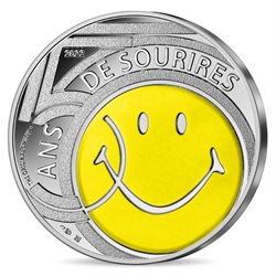 Frankreich - 10 Euro silber BU, 50 YEARS SMILEY, 2022