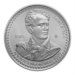 Greece - 10 euro silver 1 ounce proof, LORD BYRON, 2022