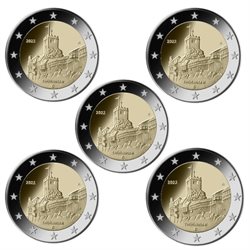 Germany – 2 Euro, Wartburg Castle, 2022 (A,D,F,G,J)