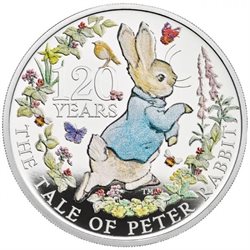 Royaume Uni - Peter Rabbit, 1 OZ Silver Proof, 2022