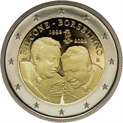 Italia - 2 euro, Falcone y Borsellino, 2022