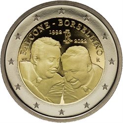 Italy – 2 Euro, Falcone and Borsellino, 2022  (bag of 10)