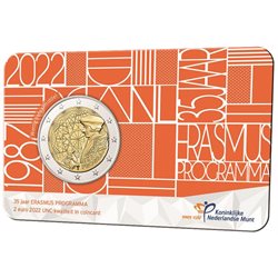 Ολλανδία - 2 Ευρώ, ΠΡΟΓΡΑΜΜΑ ERASMUS, 2022 (coin card)