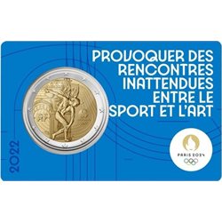France – 2 Euro, OLYMPIC GAMES, 2022 (coin card 1/5)
