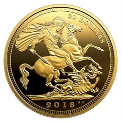 Καναδάς - Αργυρό 1 oz Gold-Plated, the 1908 Sovereign, 2018