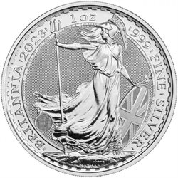 Gran Bretana - £2 Britannia Una onza de plata, 2023