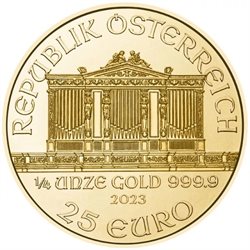 Αυστρία - 25 Ευρώ, Vienna Philharmonic χρυσό 1/4 oz, 2023