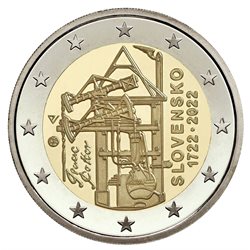 Eslovaquia - 2 Euro, Atmospheric Steam Engine, 2022