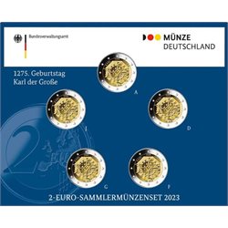 Germany – 2 Euro, Charlemagne, 2023 (A,D,F,G,J)