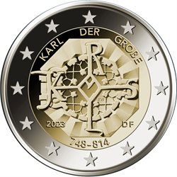 Germany – 2 Euro, Charlemagne, 2023 (BU in capsule)