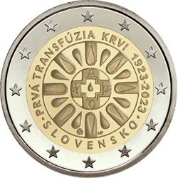 Σλοβακία – 2 Ευρώ, έναρξη αιμοδοσίας, 2023 (unc)