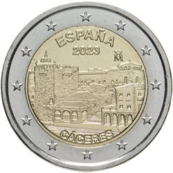 Ισπανία – 2 Ευρώ, Η παλαιά πόλη της Cáceres, 2023