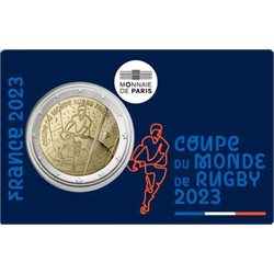 France – 2 Euro, Rugby World Cup, 2023 (coin card)