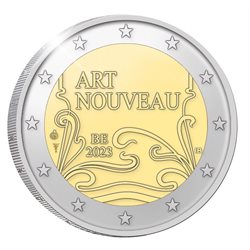 Βέλγιο – 2 Ευρώ, 130 χρόνια της Art Nouveau, 2023 (BU in caps)