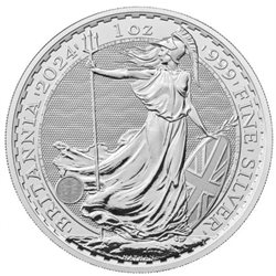 Großbritannien - £2 Britannia, 1oz Silber 2024 (KING)