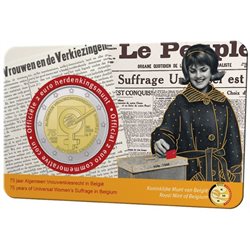 Belgium – 2 Euro, Women’s Suffrage, 2023 (coin card NL)