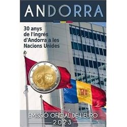 Andorre -  2 Euro, l’entrée d’Andorre à l’ONU, 2023