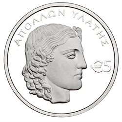Chipre - 5 Euro de plata, Apollon Hylates, 2023