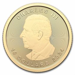 Καναδάς - Χρυσό νόμισμα BU 1/4 oz, Maple Leaf, 2024 (KING)