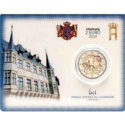 Luxemburgo - 2 Euro, William II, 2024 (coin card)