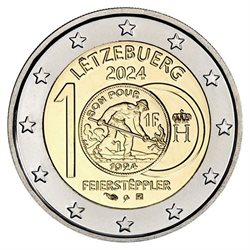 Λουξεμβούργο -  2 Ευρώ, first 1 Franc coin, 2024 (BU in caps)